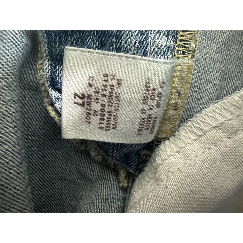 Guess Jeans Blue Red Tag Stretch Straight Leg Womens Size 27 MW2607 - Picture 6 of 9